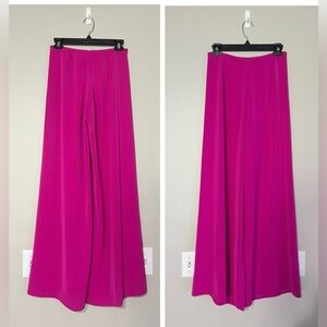 Vibrant Fuchsia High-Waisted Wide Leg Palazzo Pants - Size 26 XS/S